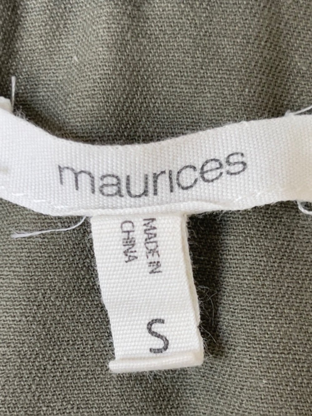 Maurices Olive Green Embroidered Utility Jacket EUC Size Small - Picture 7 of 8